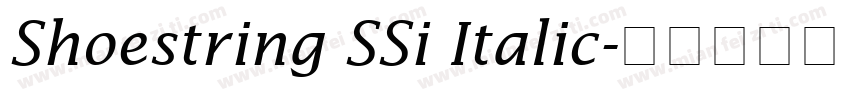 Shoestring SSi Italic字体转换